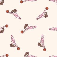 basketball player cartoon sticker icon N3