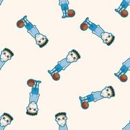 basketball player cartoon sticker icon N4