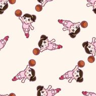 basketball player cartoon sticker icon N6
