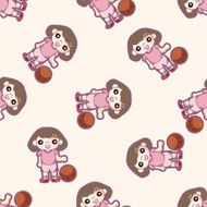 basketball player cartoon sticker icon N9