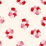Valentine's Day balloons cartoon sticker icon