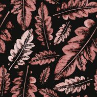 watercolor pattern of leaves seamless texture background N8