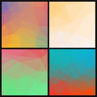 Set of abstract geometric triangles backgrounds