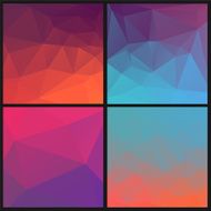 Set of abstract geometric triangles backgrounds N2