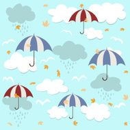 Seamless pattern with umbrellas N6