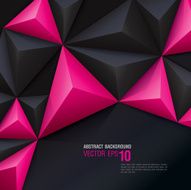 Pink and black vector geometric background