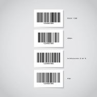 Set of barcode stickers