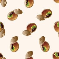chinese food cartoon seamless pattern background