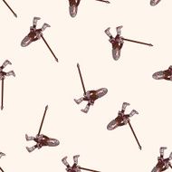 knight cartoon seamless pattern background N5