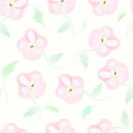 Floral seamless pattern vector watercolor flowers pastel background