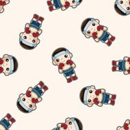 boxer cartoon seamless pattern background N3