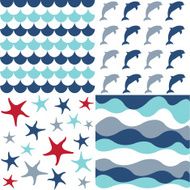 Seamless pattern with nautical elements N12