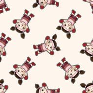 boxer cartoon seamless pattern background N5