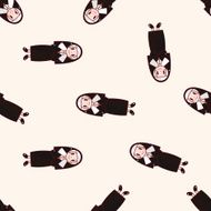 pastor and nun cartoon seamless pattern background N4
