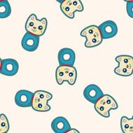 safety pin cartoon seamless pattern background