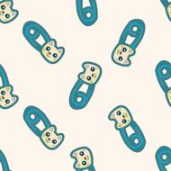 safety pin cartoon seamless pattern background N2