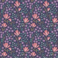 Seamless Floral Pattern on dark background