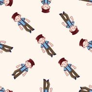 mafia cartoon seamless pattern background