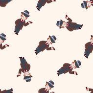 mafia cartoon seamless pattern background N2