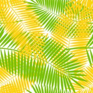 Palm Leaf Seamless Pattern Background Vector Illustration N6