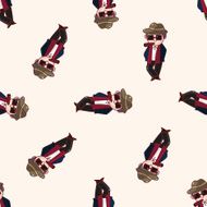 mafia cartoon seamless pattern background N6