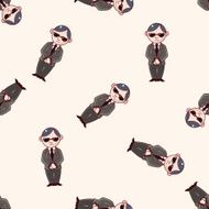 mafia cartoon seamless pattern background N7