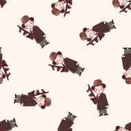 mafia cartoon seamless pattern background N8