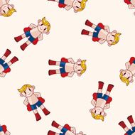 boxer cartoon seamless pattern background N12