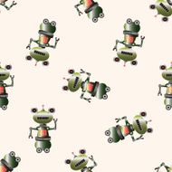 robot cartoon seamless pattern background N2