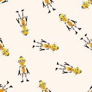 robot cartoon seamless pattern background N5