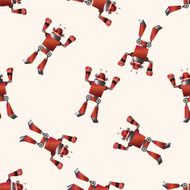 robot cartoon seamless pattern background N7