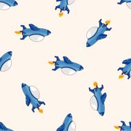 spaceship cartoon seamless pattern background N2