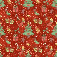 Christmas pattern with confetti