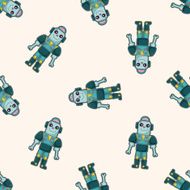robot cartoon seamless pattern background N17
