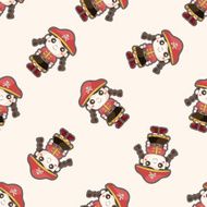 pirate cartoon seamless pattern background N2