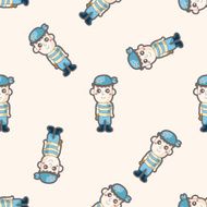 pirate cartoon seamless pattern background N3