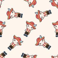 pirate cartoon seamless pattern background N7