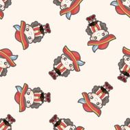 pirate cartoon seamless pattern background N8
