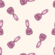 kitchenware spatula cartoon seamless pattern background