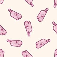 kitchenware oven mitts cartoon seamless pattern background