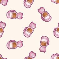 kitchenware juicer cartoon seamless pattern background