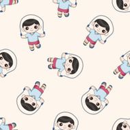 fitness trainer cartoon seamless pattern background N2
