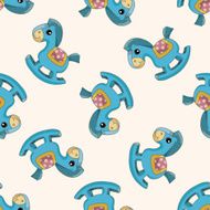 Amusement park facilities cartoon seamless pattern background