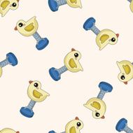 Amusement park facilities cartoon seamless pattern background N3