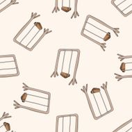 Amusement park facilities cartoon seamless pattern background N7