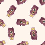 camera cartoon seamless pattern background