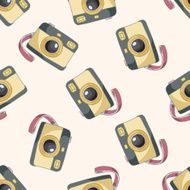 camera cartoon seamless pattern background N2