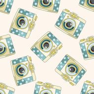 camera cartoon seamless pattern background N4