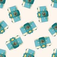 camera cartoon seamless pattern background N5