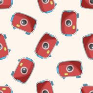 camera cartoon seamless pattern background N6